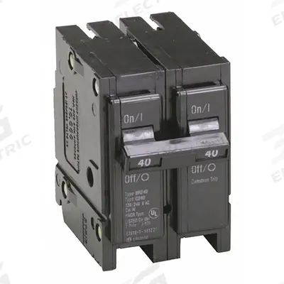 EATON Circuit Breaker: 40 A, 120/240V AC, Single Phase, 10kA at 120/240V AC - BR & BD Series