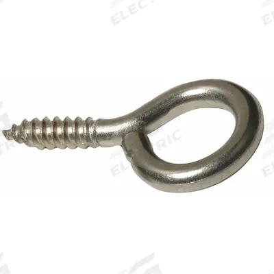 BIRD BARRIER Screw Eye: Screw Eye, Stainless Steel, Silver, 1 1/2 in Overall Lg, 1/2 in Dp - Bird Control Netting Accessories