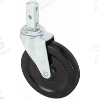 APPROVED VENDOR Stem Caster: Swivel, 4 in Wheel Dia., 1 in Wheel Wd, Rubber, 3/4 in Stem Dia., Steel (MPN F1RR04052S001). Key specifications — Wheel Bearing Type: Plain; Brand: APPROVED VENDOR; Roll Up: Swivel.