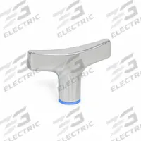 JW WINCO Hand Knob: T, Stainless Steel, M8x1.25 Thread, 0.5469 in Thread Lg, 3.15 in Dia (MPN 5064-80-M8-PL-E). Key specifications — Brand: JW WINCO; Finish: Polished.