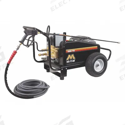 MI-T-M Electric Pressure Washer: Cart, 230 V – Three-Phase, 5,000 psi, 4 gpm - Cold Water Pressure Washers