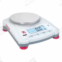 OHAUS Industrial Balance: AC Adapter, 5 3/4 in x 5 3/4 in, Not IP Rated, Not NTEP Rated, Integrated (MPN NV622 AM). Key specifications — Connection Ports: RS-232; Readability: 0.01 g; Power Source: Electric; Weighing Units: lb/oz; Brand: OHAUS; Washdown: No.