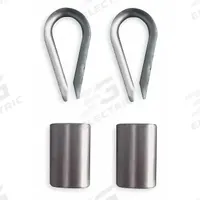 DAYTON Wire Rope Stop Sleeve and Thimble Kit: 3/8 in Compatible Rope Dia, 2 Thimbles Included, Plain (MPN 1DKK3). Key specifications — Thimble Material: Stainless Steel; Brand: DAYTON.