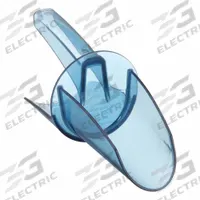SAN JAMAR Ice Scoop: Blue, Polycarbonate, 4 3/4 in Wd, Dishwasher Safe, NSF, 12 oz Capacity - Min (MPN SI7500). Key specifications — Dishwasher Safe: Yes; Material: Polycarbonate; Brand: SAN JAMAR.