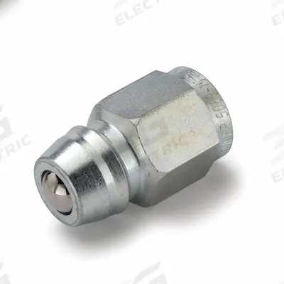 Parker Nipple: 1/2 in Coupling Size, Steel, 3/4"-16 Thread Size - 4000 Series Hydraulic Quick-Connect Coupling Plugs