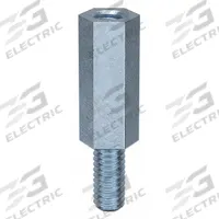 Standoff: Male x Female, M2.5x0.45 Thread Sz, 15.6 mm Lg, Hex, Steel, Zinc-Plated, Steel, 6H, 100 PK (MPN M11398.025.0010). Key specifications — Brand: APPROVED VENDOR.