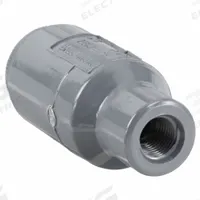 HAYWARD Check Valve: Ball, Inline Valve Body, PVC, 1/4 in Pipe Size, FNPT x FNPT, For Water Media (MPN TC10025T). Key specifications — Ball Material: PVC; Brand: HAYWARD.