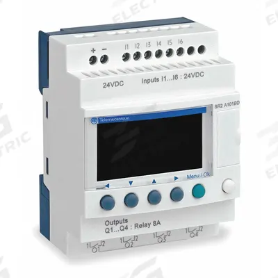 SCHNEIDER Compact Smart Relay: (6) Discrete, (4) Relay - Schneider Zelio Series Smart Relays