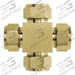 BRENNAN INDUSTRIES Compression Cross Fitting: 1/8 in OD x 1/8 in OD x 1/8 in OD x 1/8 in OD Size (MPN N2650-02-02-02-02-B). Key specifications — Compatible Fitting Brands: BI-Lok; Brand: BRENNAN INDUSTRIES; Series: N2650.