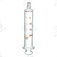 FORTUNA Reusable Glass Syringe: 20 mL Capacity - mL, Luer Lock, Borosilicate Glass, Reusable (MPN 7.140-41). Key specifications — Attachment Type: Luer Lock; Plunger Material: Borosilicate Glass; Tip Material: Borosilicate Glass; Barrel Material: Borosilicate Glass; Brand: FORTUNA; Compatible Needles: Sharp, Tri-Bevel Needles; Includes Needles: No; Replaceable Tip: No.