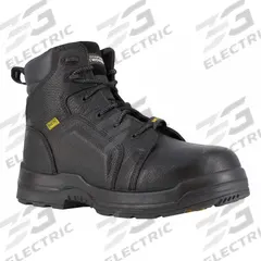ROCKPORT WORKS 6-Inch Work Boot: Men's, Size 4 1/2, W, Black, Composite Toe Cap, Removable Insole (MPN RK6465-W-04.5). Key specifications — Footwear Width: W; Gender: Men's; Insulated: No; Metal Chip-Resisting Sole: Yes; Puncture-Resistant Sole: No; Removable Insole: Yes; Brand: ROCKPORT WORKS; Chemical-Resisting Sole: Yes.