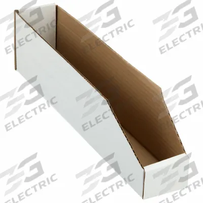 PACKAGING CORPORATION OF AMERICA Corrugated Shelf Bin: 18 in Overall Lg, 3 in x 4 1/2 in - Light-Use Cardboard Shelf Bins