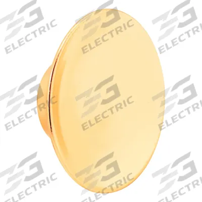 PRIME-LINE Closet Door Pull Knob: Brown, Zinc, Brass Plated, 9/16 in Projection - Hardware