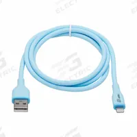EATON TRIPP LITE Usb Cable: Type A End 1, Lightning End 2, Blue, 6 ft Lg, 2.0 USB Specification (MPN M100AB-006-S-LB). Key specifications — attr1025998: Type A; attr126167: Blue; attr131764: EATON TRIPP LITE; attr1026008: Silicone; attr1032475: USB Cable; attr1026001: Lightning.