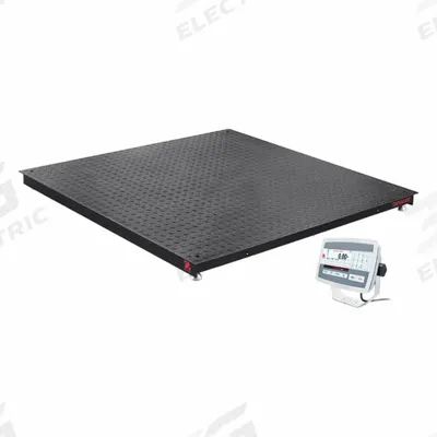 OHAUS Floor Scale: 5,000 lb Wt Capacity - Imperial, 1 lb/0.5 kg Readability - Floor Scales