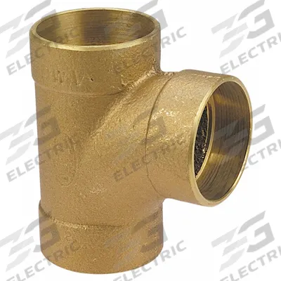 NIBCO Sweat Fitting Tee: 3 in CTS x 3 in CTS x 3 in CTS, Cup x Cup x Cup, Drain/Vent - Drain, Waste & Vent Wrot Copper & Bronze Tube Fittings