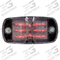 MAXXIMA Clearance Marker Light: Clearance Light, LED, Oval, Surface Mount, Clear/Red, Hole, IP67 (MPN 3JYD6). Key specifications — Lens Color: Red; Brand: MAXXIMA; Electrical Connection: PL-2 Connector; Lighting Technology: LED; Mount Type: Hole; SAE Lens Code: PC.