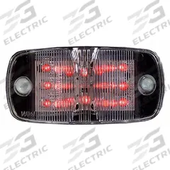 MAXXIMA Clearance Marker Light: Clearance Light, LED, Oval, Surface Mount, Clear/Red, Hole, IP67 (MPN 3JYD6). Key specifications — Lens Color: Red; Brand: MAXXIMA; Electrical Connection: PL-2 Connector; Lighting Technology: LED; Mount Type: Hole; SAE Lens Code: PC.