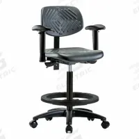 Ergonomic Chair: Polyurethane, Arms Included, Ht Range 23 1/4 in to 33 1/4 in, 16 in Seat Wd, Adj (MPN BR-PHBCH-RG-T0-A1-BF-RC-BLK). Key specifications — Foot Support: Yes; Back Tilt Backward: 13.5°; Back Tilt Forward: 10.5°; Base Material: Nylon; Brand: APPROVED VENDOR; Product Type: Ergonomic Chair; ESD-Safe: Not ESD Safe.