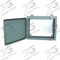 HAMMOND Electrical Enclosure: Steel, 16 in x 20 in x 6 in, NEMA 12/13/3R/4, w/Panel, Solid Cover (MPN 1418N4CR6). Key specifications — Closure Method: Clamps; Brand: HAMMOND; Knockouts: Not Included.