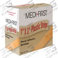APPROVED VENDOR Adhesive Bandage: Strip Bandages, 1 in Wd, 3 in Lg, Not Metal Detectable, Plastic (MPN 60048). Key specifications — Product Type: Strip Bandages; Unitized: Unitized; Water Resistance: Not Water Resistant; Brand: APPROVED VENDOR; Latex Content: Latex Free; Metal Detectable: Not Metal Detectable; Package Type: Box; Manufacturer Part Number: 60048.