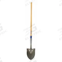 WESTWARD Round Point Shovel: Steel Blade, 14 ga, Straight Handle Type, Wood Handle, 48 in Handle Lg (MPN 1WG31). Key specifications — Blade Color: Black; Handle Color: Natural; Blade Material: Steel.