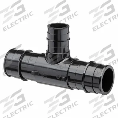 ZURN Barbed Tee: Polymer, Expansion, 1 1/2 in ID, 1 1/2 in ID - Expansion Polymer Barbed Tube Fittings