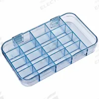 FLAMBEAU Compartment Box: 4 1/4 in x 7 1/4 in x 1 3/8 in, Clear, 17 Compartments, 0 Adj Dividers (MPN 5126CL). Key specifications — ESD Conductive: Not Electrostatic Discharge Conductive; Color: Clear; Compartment WxD: (16) 1-1/4 in x 7/8 in; Brand: FLAMBEAU; Material: Plastic.