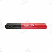 MILWAUKEE Ink Industrial Marker: Chisel, Black, Std Actuation Style, Chisel (MPN 48-22-3130). Key specifications — attr1270572: Plastic; attr1270599: Less than 30 sec; attr1270608: MILWAUKEE.