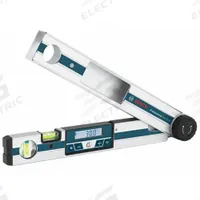 BOSCH Digital Angle Finder: 0°to 220°, Included, 2 Level, 17 5/8 in x 2 in, LCD, Batteries Included (MPN GAM 220 MF). Key specifications — attr936230: Aluminum; attr936215: BOSCH; attr936216: AA; attr936219: ±0.1°; attr936223: LCD; attr936853: 2 Level; attr938125: Included.