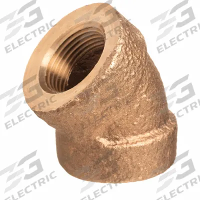 USA INDUSTRIALS Metal Pipe Elbow: 45° Elbow, 3/4 in x 3/4 in, Class 250, None C38500 Brass - Threaded Medium-Pressure Pipe Fittings