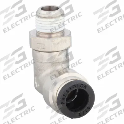 PARKER Push-Fit Elbow Fitting: 5/16 in OD x 1/8 in Pipe Size, Push-to-Connect x MNPTF - Nickel-Plated Brass Tube Fittings