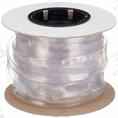 VINYLGUARD Heat Shrink Tubing: 4 in I.D. Before Shrinking, 2 in I.D. After Shrinking - Chemical-Resistant PVC Heat Shrink Tubing