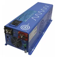 AIMS POWER Inverter and Battery Charger: Pure Sine Wave, Post, 4,000 W Continuous Output Power (MPN PICOGLF40W12V120V). Key specifications — Charger Input Voltage: 120V AC; Brand: AIMS POWER; Charger Output Voltage: 14V to 15.5V; DC Connection: Post; Inverter Input Voltage: 12V DC; Inverter Output Form: Pure Sine Wave; Inverter Output Voltage: 120V AC; Output Frequency: 50 +/- 0.3Hz or 60 +/- 0.3Hz selectable.