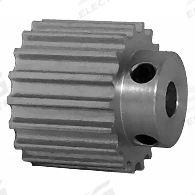 Dayton Timing Pulley: Curvilinear, Fixed, For 15 mm Belt Wd, 18 Teeth, 5 mm Pitch - HTD Section Fixed-Bore Timing Pulleys with Hub