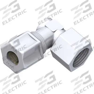 JACO Female Elbow Compression Connector: 1/2 in OD x 3/8 in Pipe Size, Compression x FNPT - General Purpose Nylon Compression Fittings
