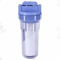 CULLIGAN Water Filtration System: 5 micron, 4 gpm, 3/4 in, NPT, 13 1/4 in Overall Ht (MPN HF-360B). Key specifications — Reduces: Rust; Filter Media: Polypropylene; Brand: CULLIGAN; Color: Clear; Connection Type: NPT.