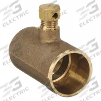 NIBCO Sweat Fitting Coupling: 1/2 in CTS x 1/2 in CTS, Cup x FTG, No Center Stop, Drain, Bronze (MPN 701D 1/2)