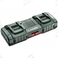 METABO Battery Charger: Multi-Port Charging, For 12-36V DC, 8 Ah Charged in 1-Hour, 110-120V AC (MPN 627497000). Key specifications — attr1255810: 12-36V DC; attr1255812: 110-120V AC.