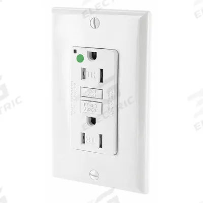 LEVITON GFI Receptacle: Hospital Grade Fed. Spec., Decorator Duplex, 5-15R, White, GFCI - General Purpose Receptacles