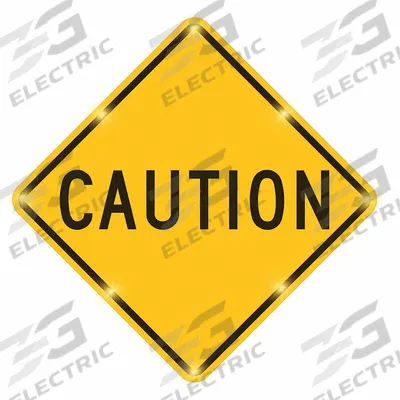 LED Traffic Sign: 30 in x 30 in Nominal Sign Size (W x H), Aluminum, 0.08 in Thick - Flashing LED Caution Signs