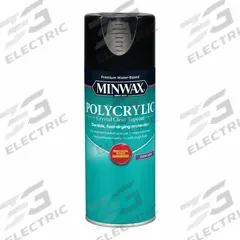 MINWAX Finish: Varnish, Interior, Water, 11.5 oz Container Size, Wood, Satin, Clear, Clear, Minwax (MPN 33333000). Key specifications — Brand: MINWAX; Transparency: Clear; Use Location: Interior; Sheen: Satin; Sub-Brand: Minwax; Color: Clear; Resin Type: Polyurethane.