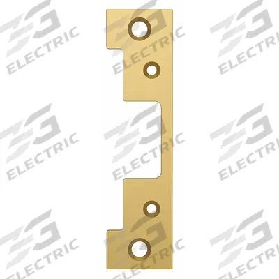 HES Electric Strike Faceplate: 1 1/4 in Wd, 4 7/8 in Ht - Electric Strike Faceplates