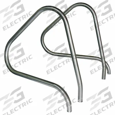 SPECTRUM Grab Rail: 30 in Setback, Dia 1.5 in, 0.12 in Thick, Fixed Legs, 38 in Ht - Pool Grab Bars