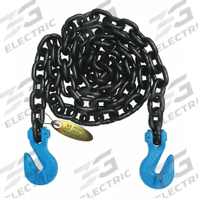B/A PRODUCTS Chain Slings: 1/2 in Overall Hook Size, 100, 20 ft Overall Lg, Black, Steel