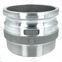 Cam and Groove Adapter: 5 in Coupling Size, 5 in Hose Fitting Size, 5"-8 Thread Size, MNPT (MPN PLE39). Key specifications — Thread Size: 5"-8; Fitting Type: MNPT; Brand: APPROVED VENDOR.