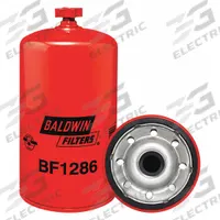 BALDWIN FILTERS Fuel Filter: Spin-On, 4 1/4 in Outside Dia, M30 x 1.50 Thread Size, Cellulose, Mack (MPN BF1286). Key specifications — attr1137520: BF1286; attr434022: BALDWIN FILTERS; attr427730: Cellulose; attr427731: Integral Gasket; attr1017112: Trucks; attr1017113: Mack.