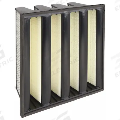GRAINGER V-Bank Air Filter: 24 in x 24 in x 12 in, Fiberglass, Single Header - MERV 14 V-Bank Air Filters