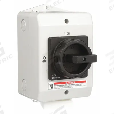 Siemens Safety Switch: Non-Fusible, 30 A, Three Phase - Non-Fusible Disconnect Switches