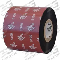 THERMAL TRANSFER RIBBON: Zebra, 2.36 in Ribbon Wd, 1,476 ft Ribbon Lg, 1 in Core Dia., Black, Resin (MPN 05100BK06045). Key specifications — Compatible Printer Model: ZT410; Color: Black.